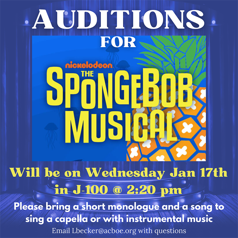  Spongebob Musical Auditions Flyer